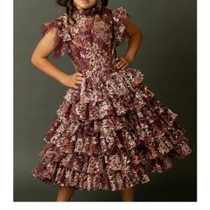 Joyfolie Anouk Petticoat Dress in Currant Floral sz 10